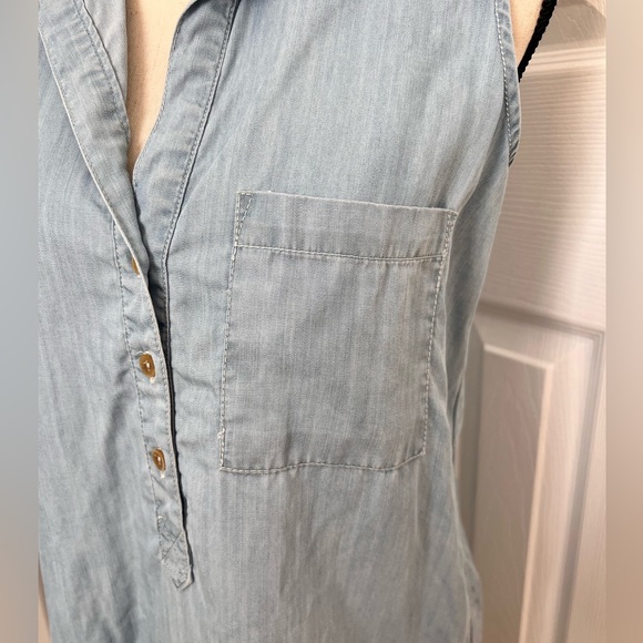 Chambray Button Down Blouse by Velvet & Heart - Picture 11 of 11